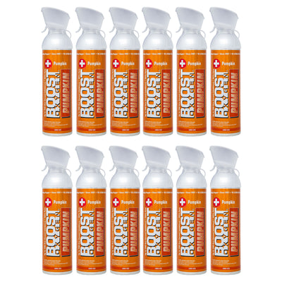Boost Oxygen Large Pumpkin Spice Aroma 10L Canister Respiratory Support, 12 Pack - VMInnovations