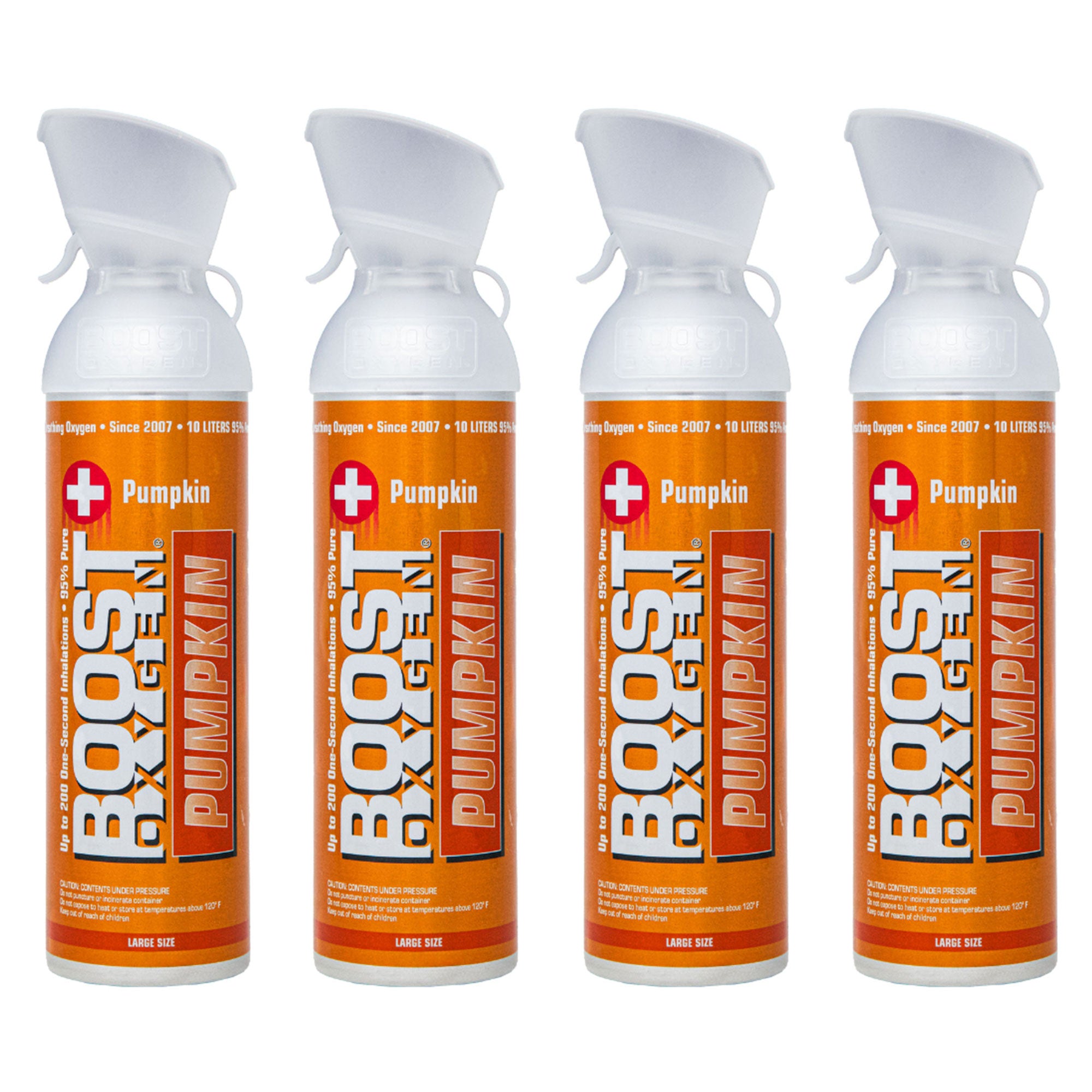 Boost Oxygen Large Pumpkin Spice Aroma 10L Canister Respiratory Support, 4 Pack - VMInnovations