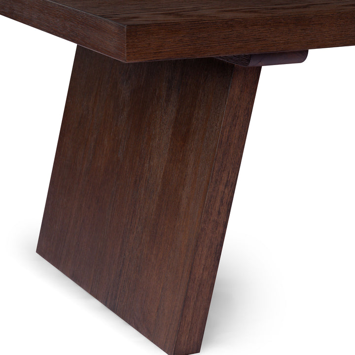 MARCELLA CONTEMPORARY WOODEN COFFEE TABLE IN AGED BROWN