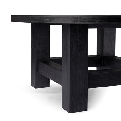 Maven Lane Marco Wooden Coffee Table Rustic Accent Furniture, Black (Open Box) - VMInnovations