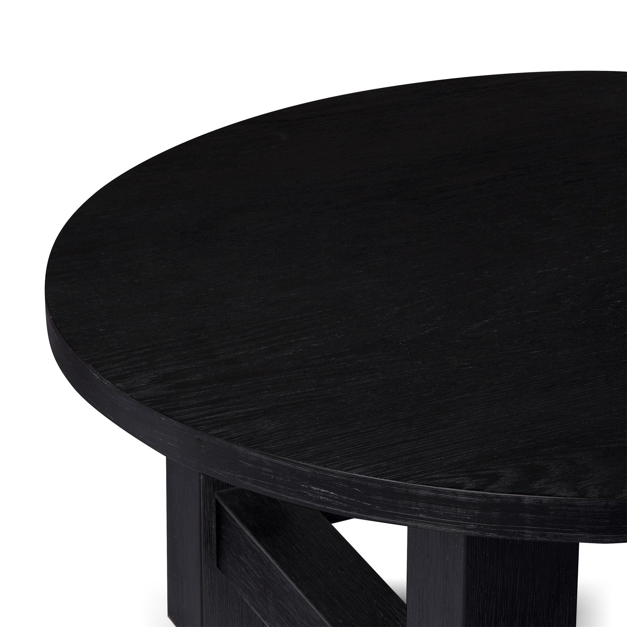 Maven Lane Marco Wooden Coffee Table Rustic Accent Furniture, Black (Open Box) - VMInnovations