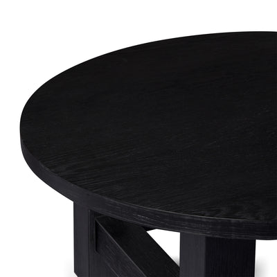Maven Lane Marco Wooden Coffee Table Rustic Accent Furniture, Black (Open Box) - VMInnovations