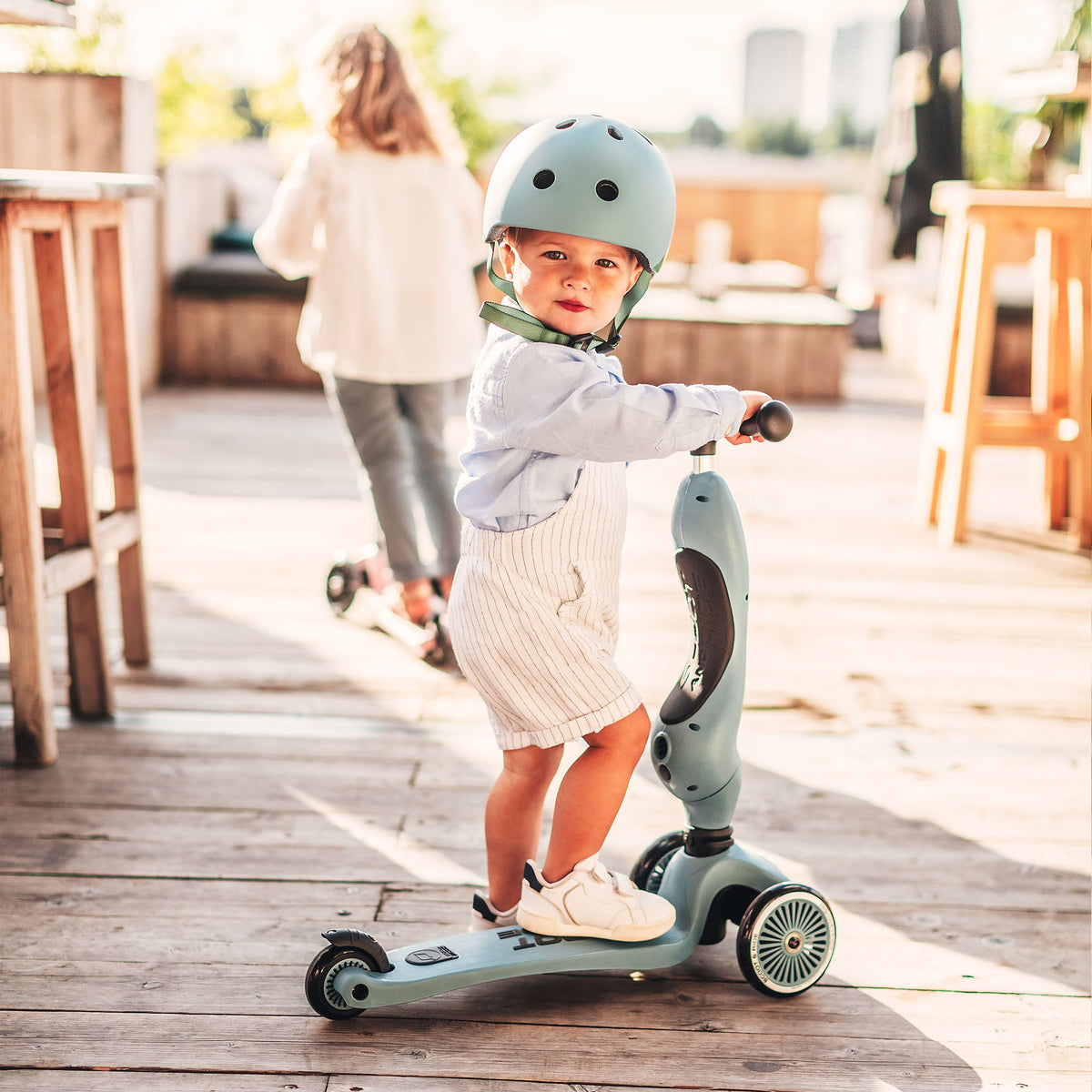 Scoot & Ride 2-in-1 Ride-On & Stand Kids Scooter, Ages 1-5, Steel (Open Box) - VMInnovations