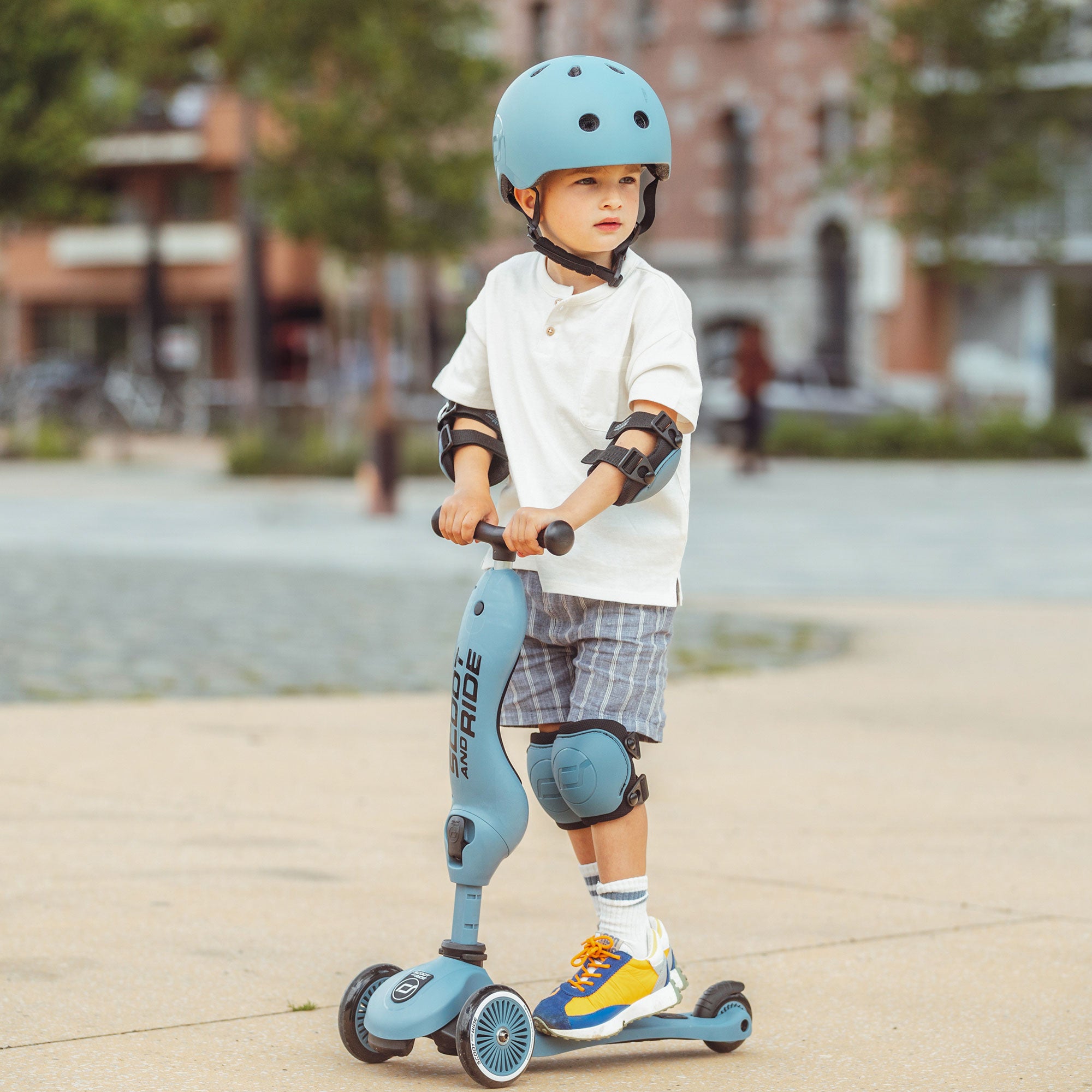 Scoot & Ride 2-in-1 Ride-On & Stand Kids Scooter, Ages 1-5, Steel (Open Box)