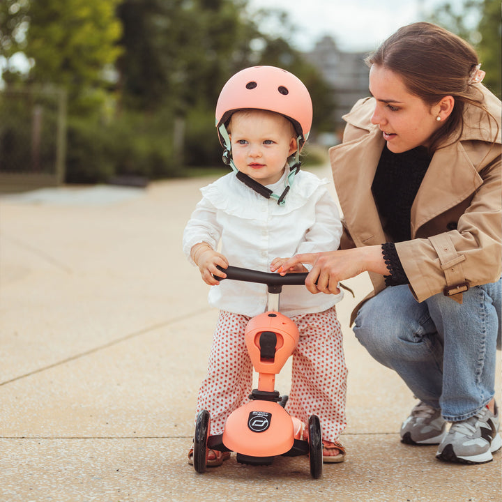 Scoot & Ride 2-in-1 Ride-On & Stand Kids Scooter, Ages 1-5, Peach (Open Box)