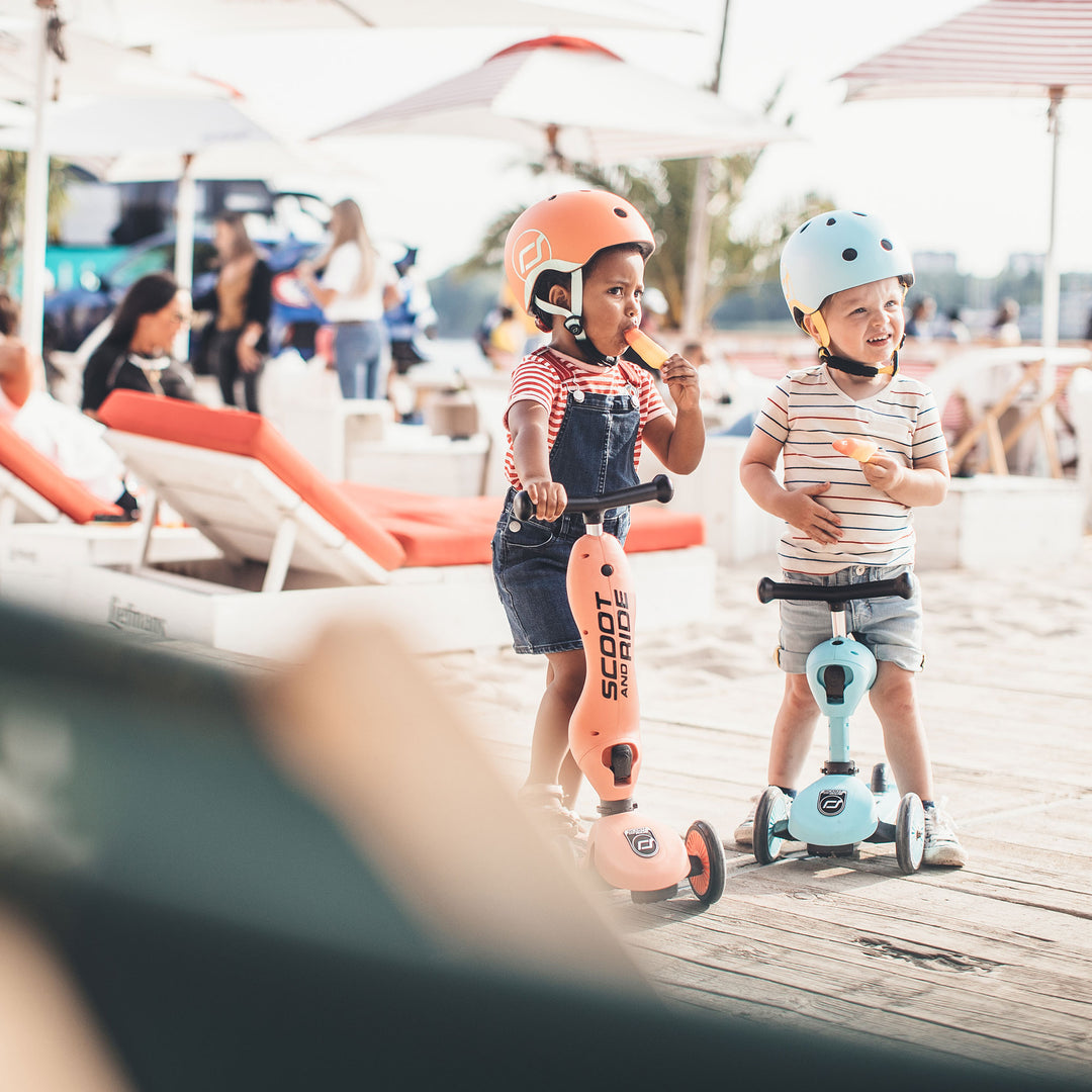 Scoot & Ride 2-in-1 Ride-On & Stand Kids Scooter, Ages 1-5, Peach (Open Box) - VMInnovations