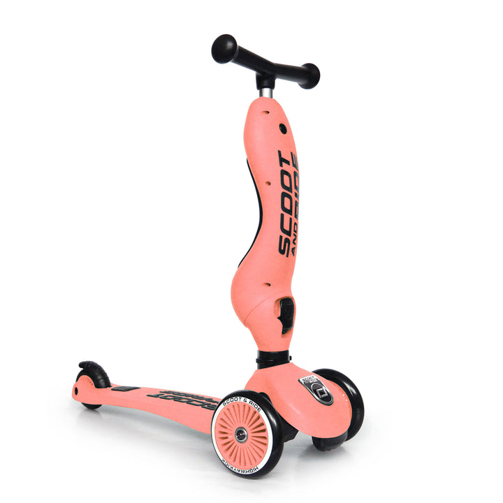 Scoot & Ride 2-in-1 Ride-On & Stand Kids Scooter, Ages 1-5, Peach (Open Box) - VMInnovations