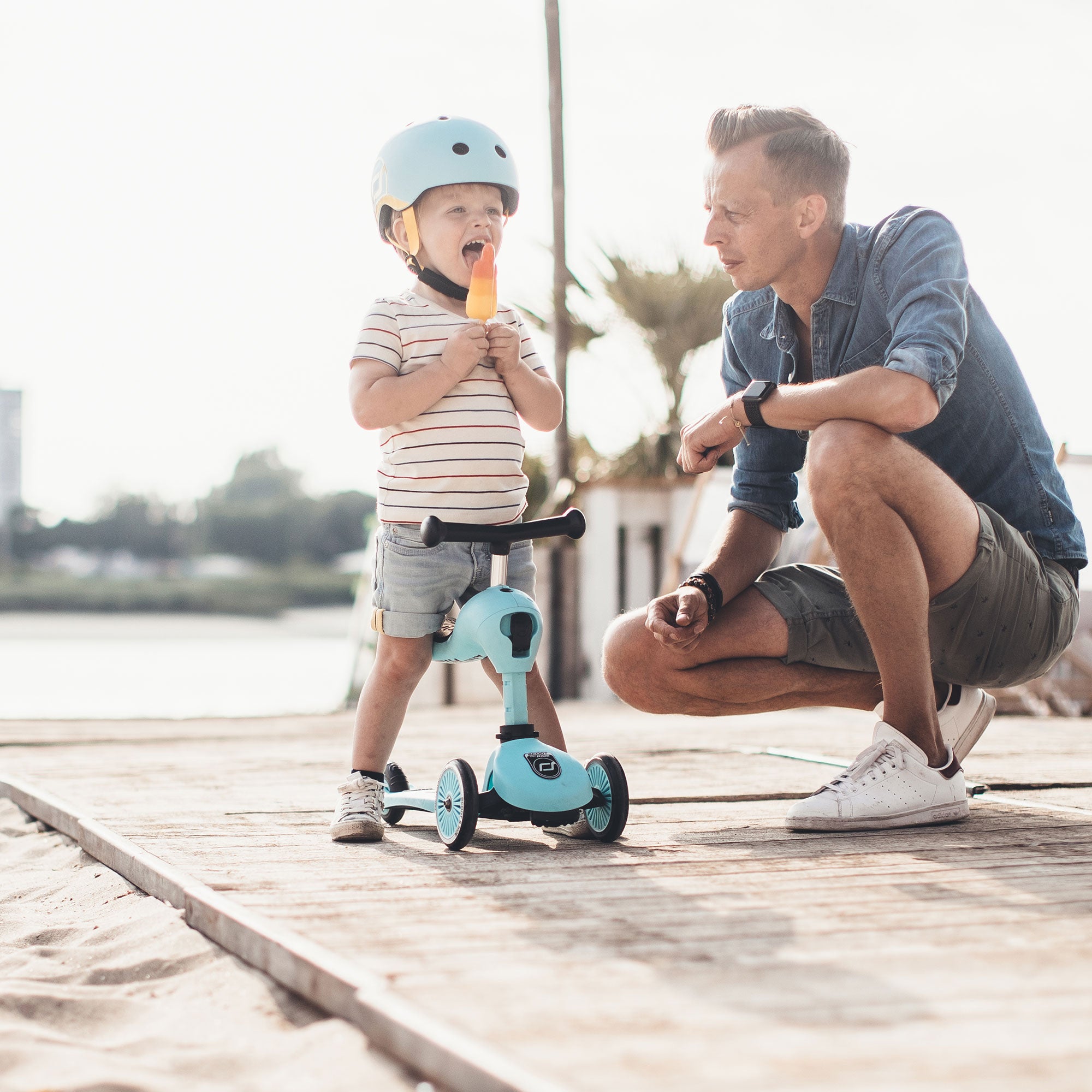 Scoot & Ride 2-in-1 Ride-On & Stand Scooter, Ages 1-5, Blueberry (Used) - VMInnovations