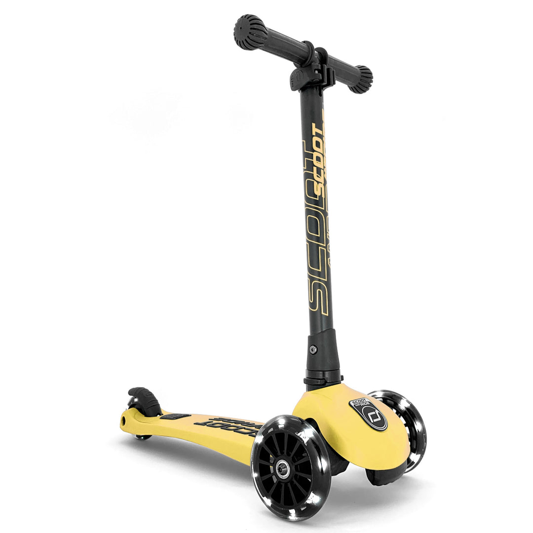 Scoot & Ride Stand-up Push Scooter for Children Ages 3-6, Highwaykick 3, Lemon