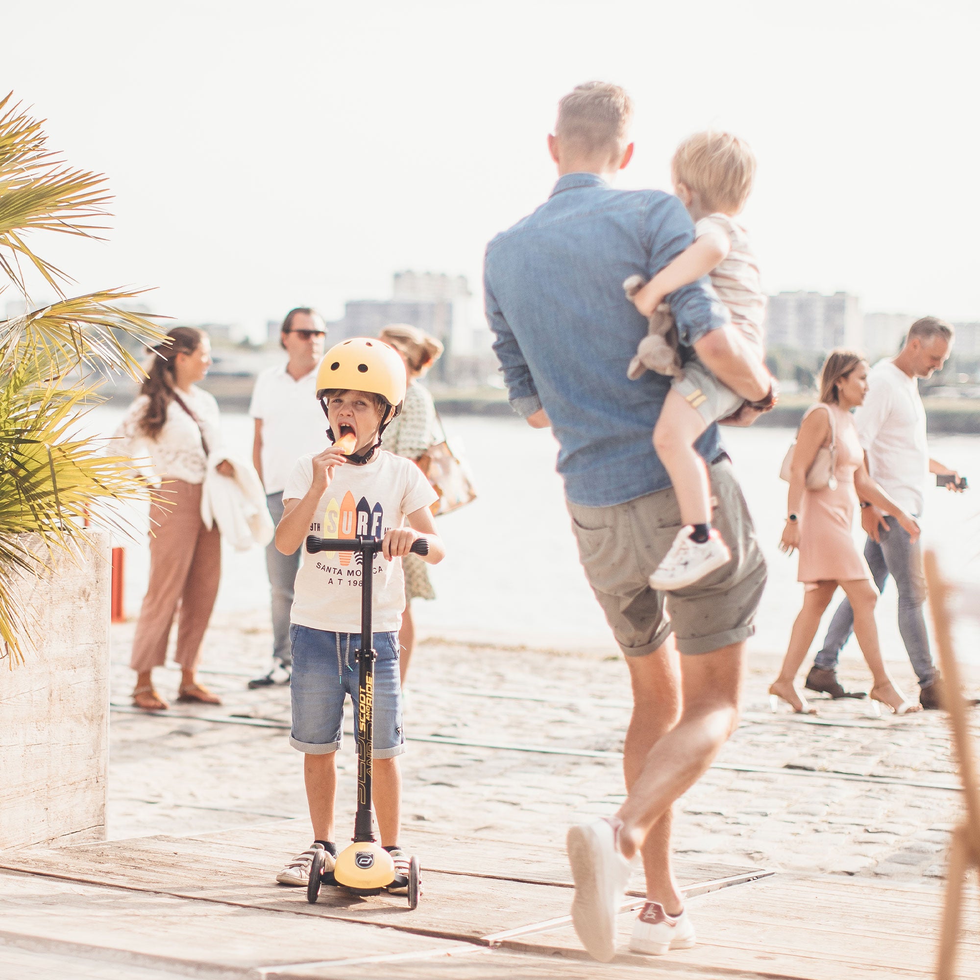 Scoot & Ride Stand-up Push Scooter for Children Ages 3-6, Highwaykick 3, Lemon - VMInnovations