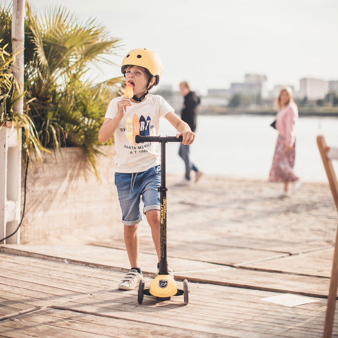Scoot & Ride Stand-up Push Scooter for Children Ages 3-6, Lemon (Open Box) - VMInnovations