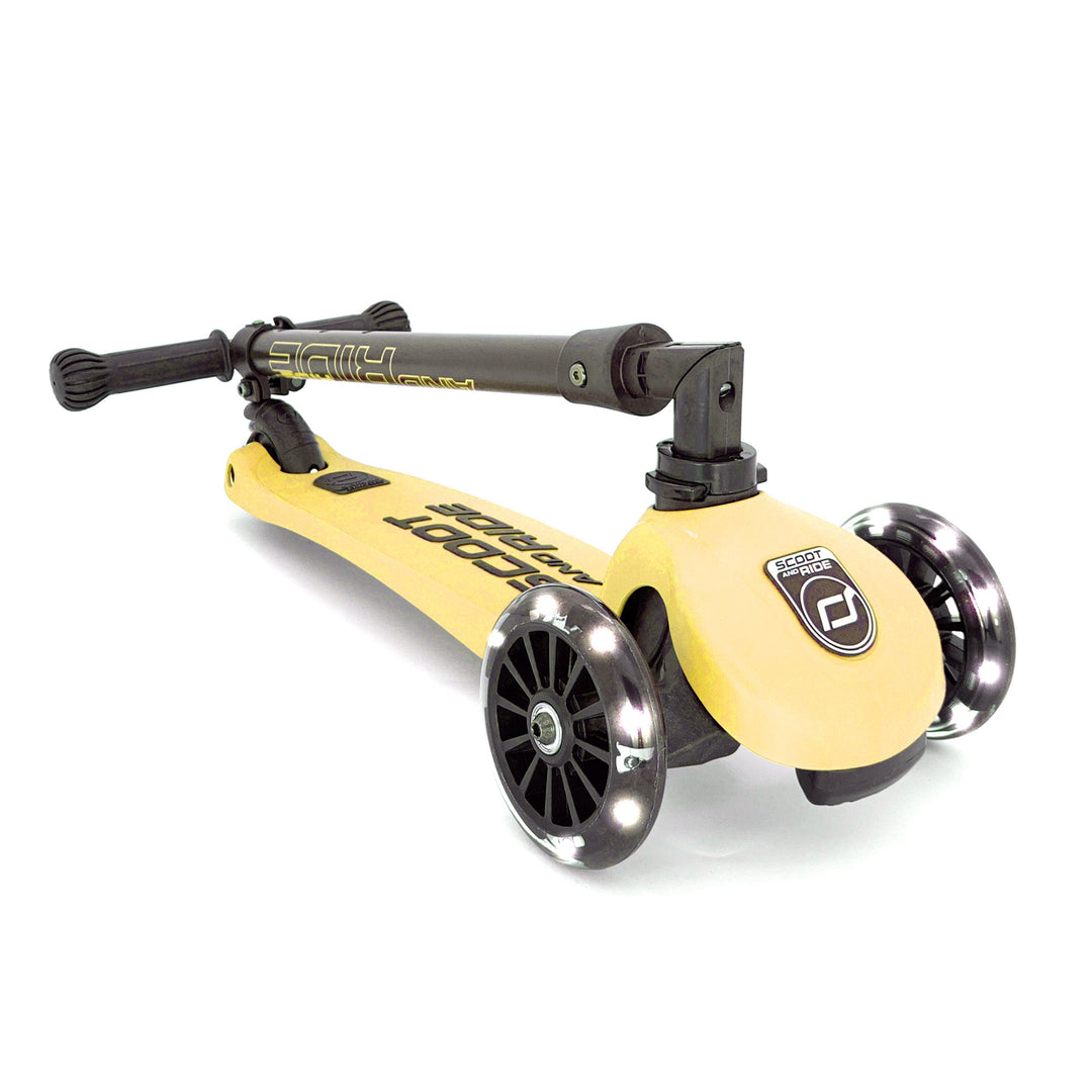 Scoot & Ride Stand-up Push Scooter for Children Ages 3-6, Highwaykick 3, Lemon