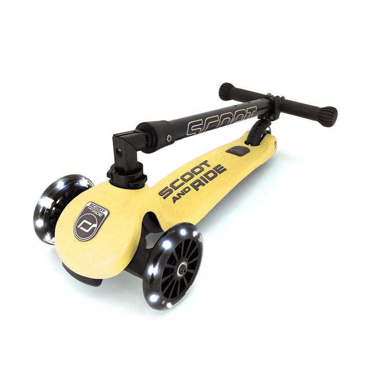 Scoot & Ride Stand-up Push Scooter for Children Ages 3-6, Highwaykick 3, Lemon