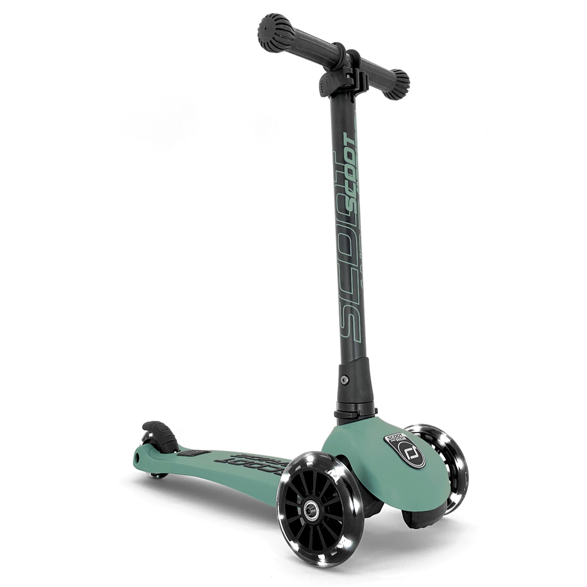 Scoot & Ride Stand-up Push Scooter for Children Ages 3-6, Highwaykick 3, Forest - VMInnovations