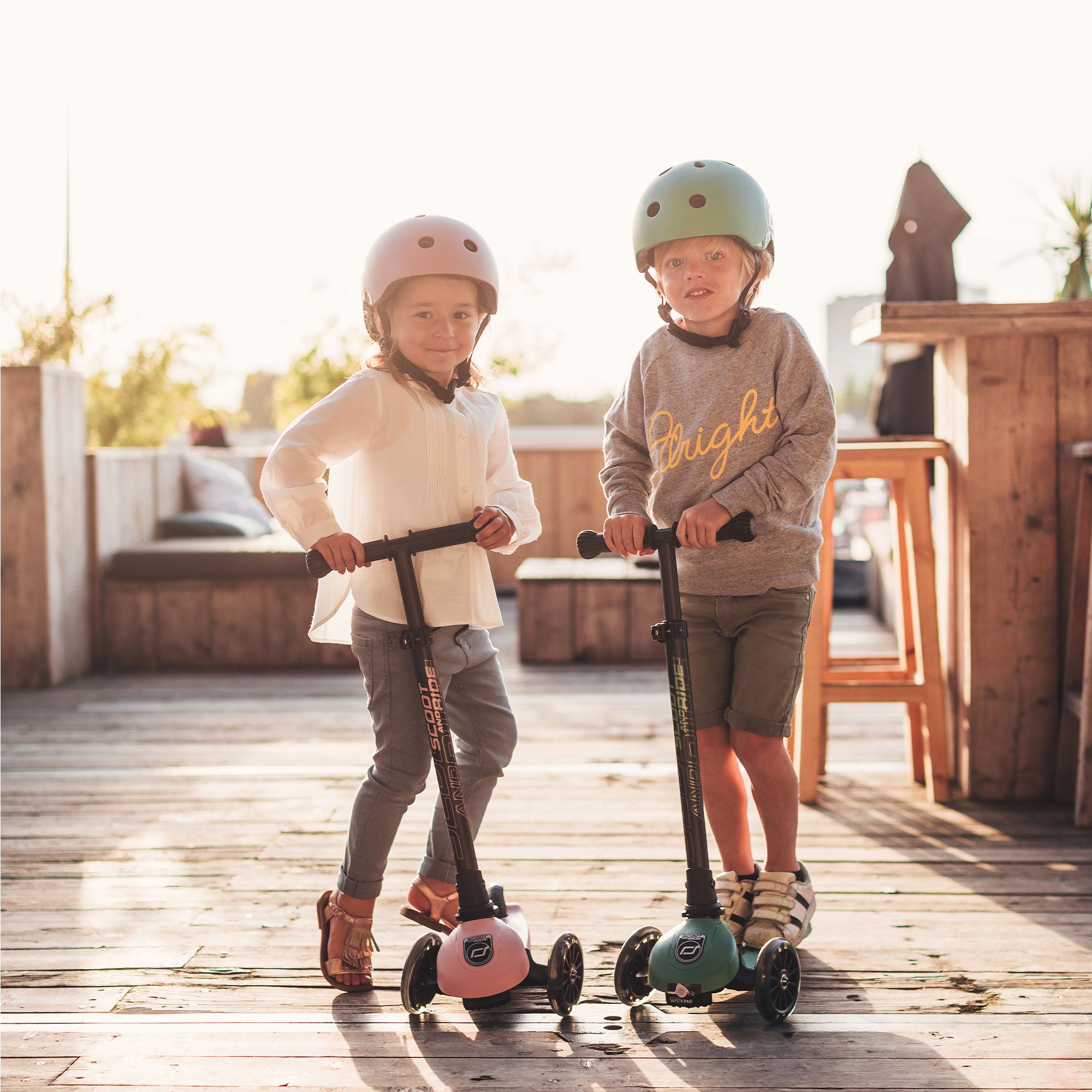 Scoot & Ride Stand-up Push Scooter for Children Ages 3-6, Highwaykick 3, Forest - VMInnovations