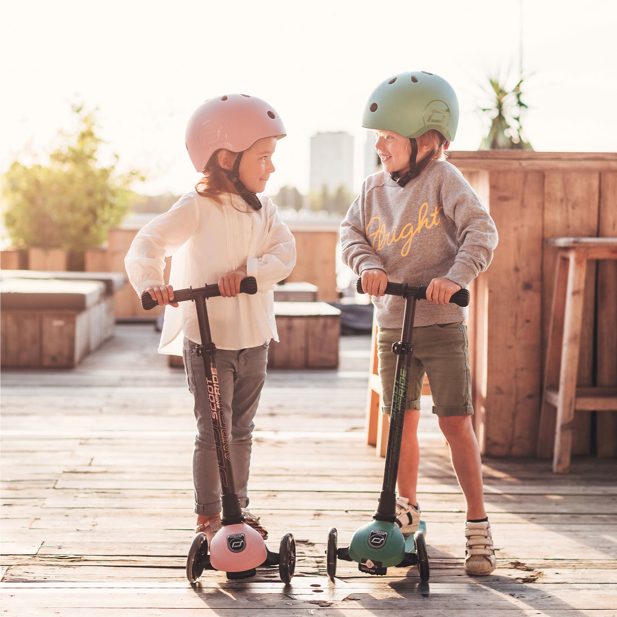 Scoot & Ride Stand-up Push Scooter for Children Ages 3-6, Highwaykick 3, Forest - VMInnovations