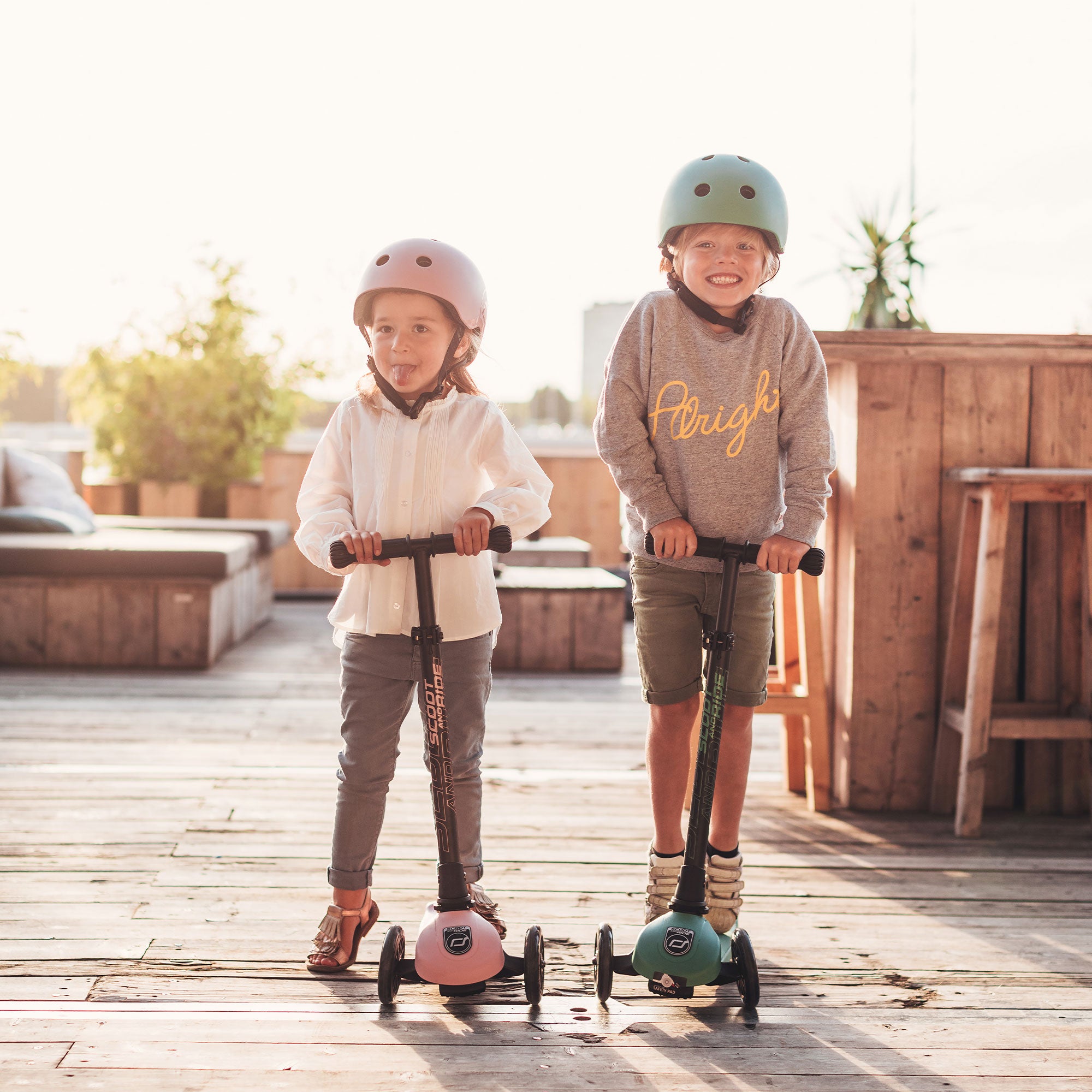 Scoot & Ride Stand-up Push Scooter for Children Ages 3-6, Highwaykick 3, Forest - VMInnovations