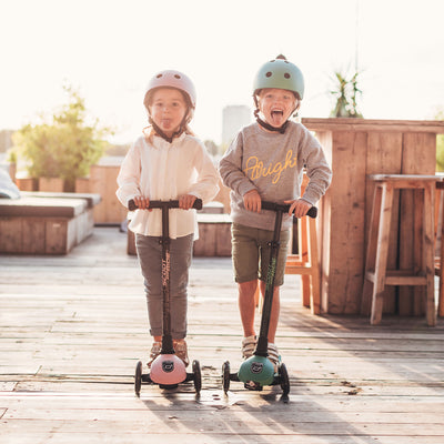 Scoot & Ride Stand-up Push Scooter for Children Ages 3-6, Highwaykick 3, Forest - VMInnovations