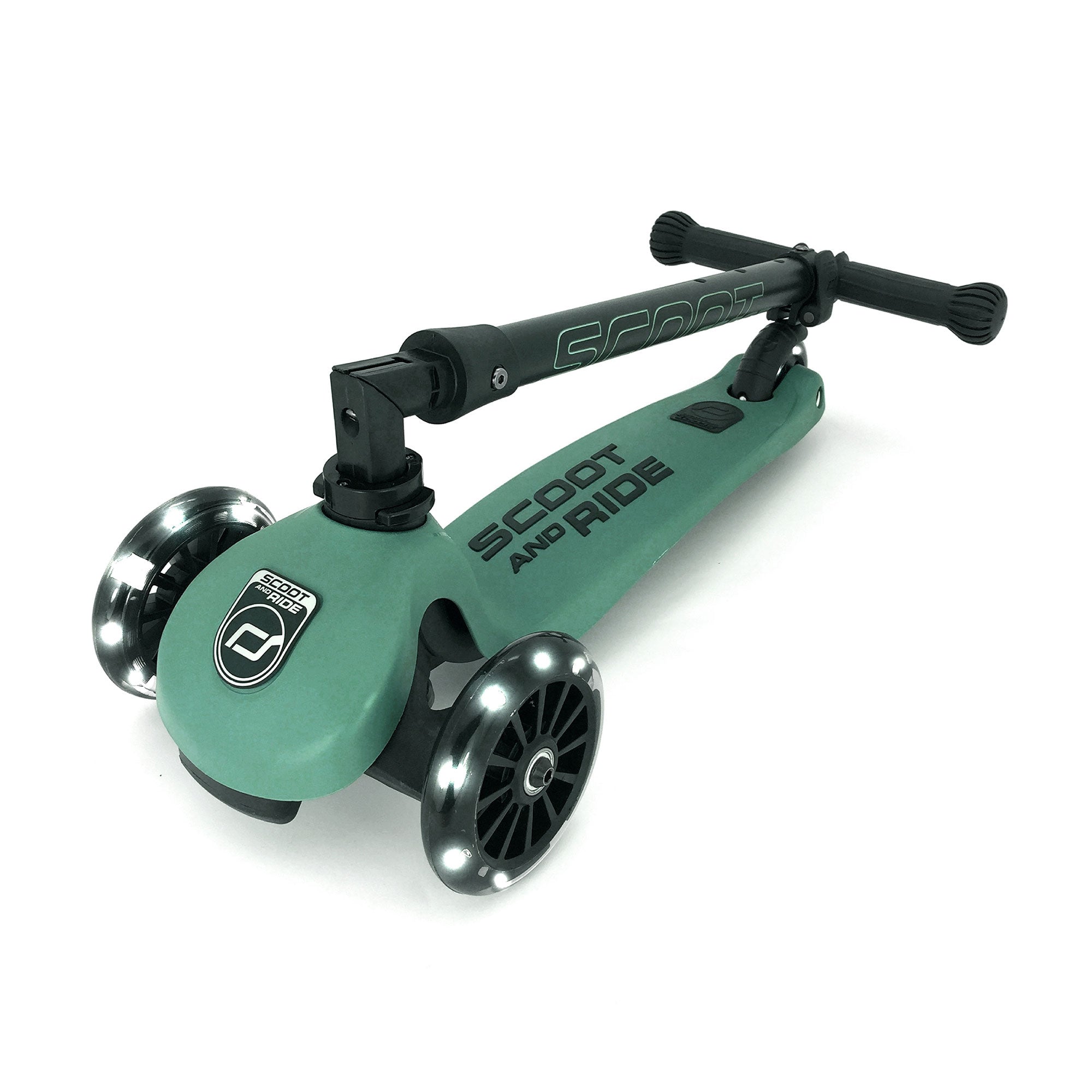 Scoot & Ride Stand-up Push Scooter for Children Ages 3-6, Highwaykick 3, Forest - VMInnovations