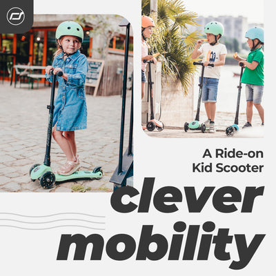 Scoot & Ride Stand-up Push Scooter for Children Ages 3-6, Highwaykick 3, Kiwi - VMInnovations