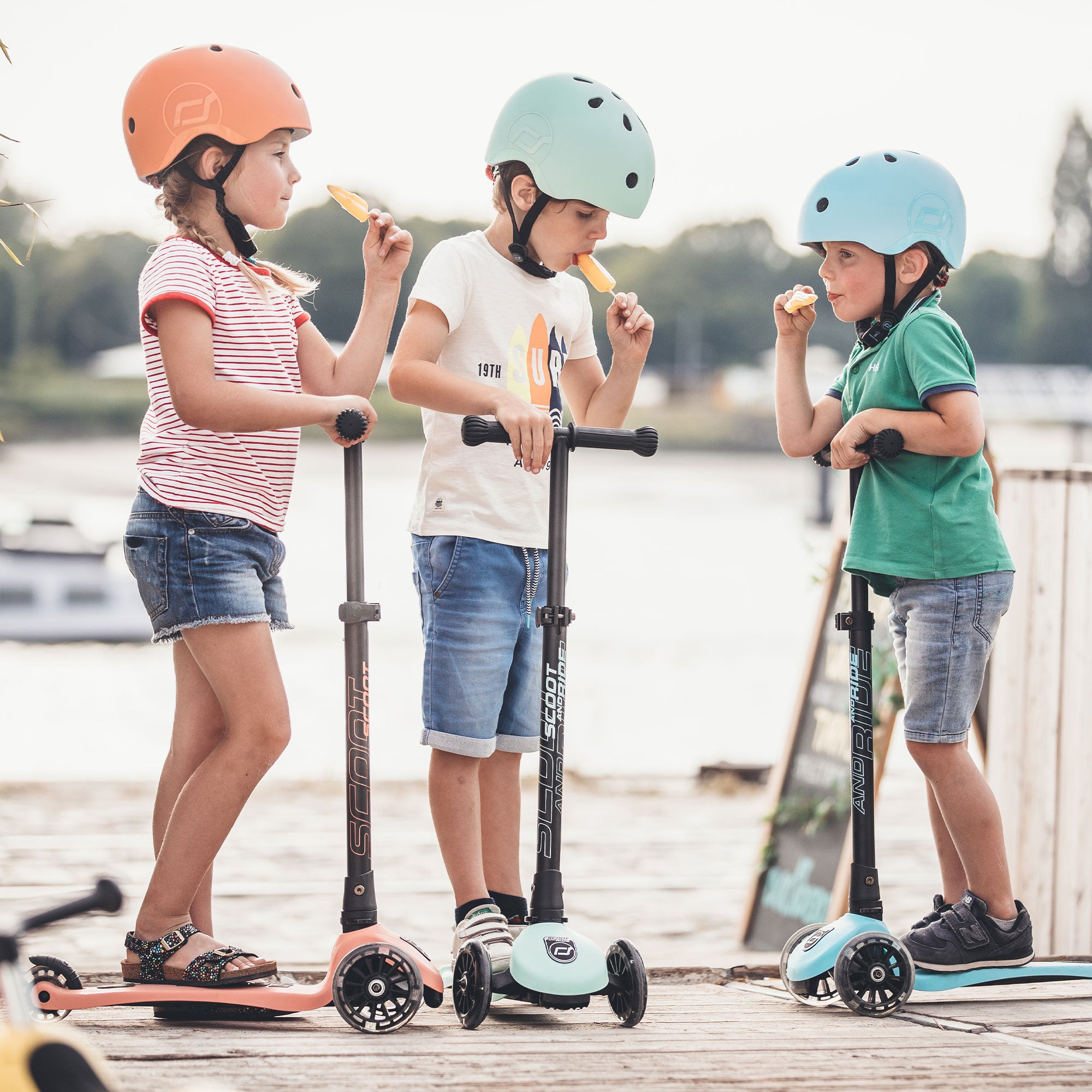 Scoot & Ride Push Scooter for Children Ages 3-6, Highwaykick 3, Kiwi (Open Box)