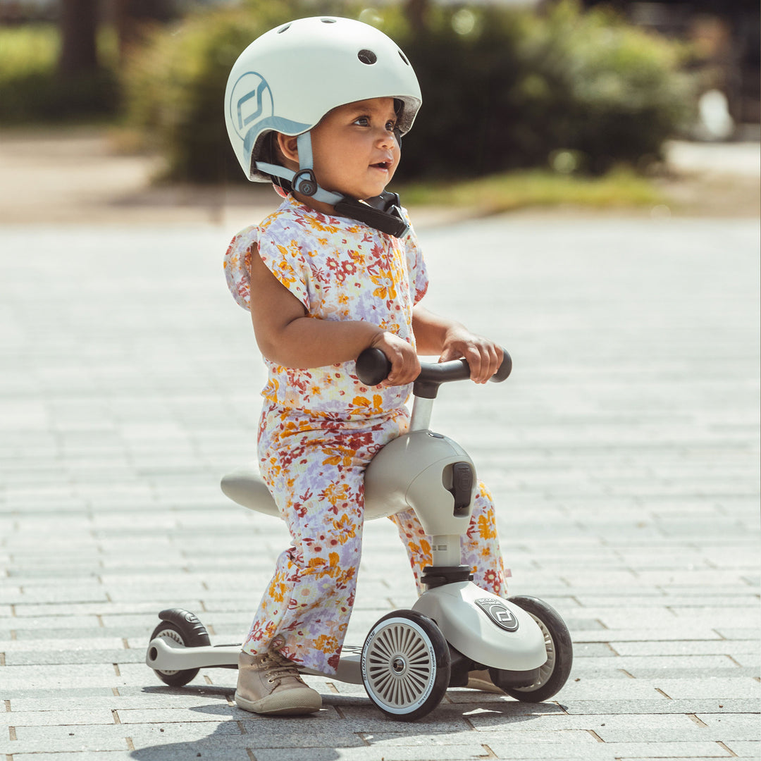 Scoot & Ride 2-in-1 Ride-On & Stand Kids Scooter, Ages 1-5, Highwaykick 1, Ash