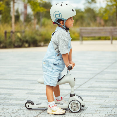 Scoot & Ride 2-in-1 Ride-On & Stand Kids Scooter, Ages 1-5, Ash (Open Box) - VMInnovations