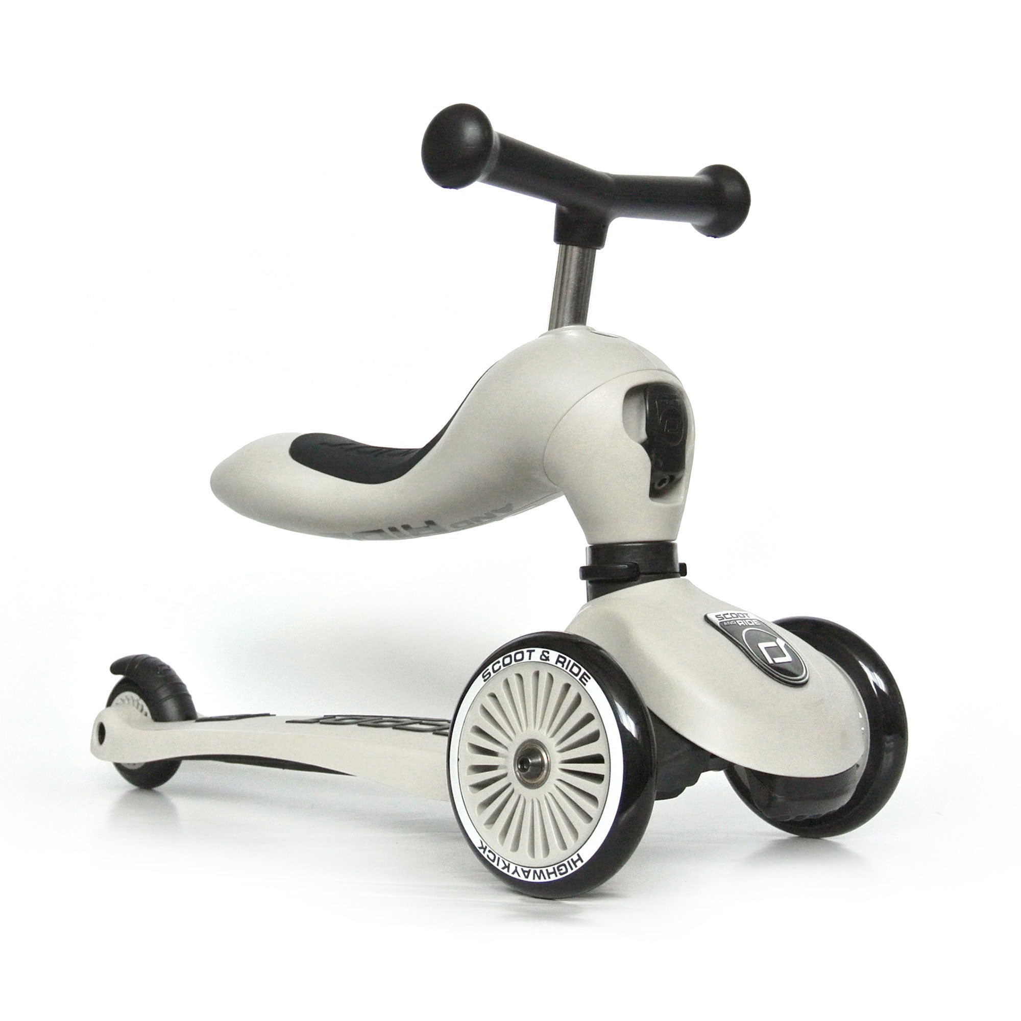 Scoot & Ride 2-in-1 Ride-On & Stand Kids Scooter, Ages 1-5, Ash (Open Box) - VMInnovations
