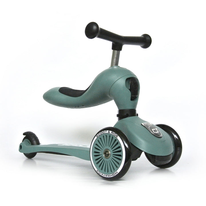 Scoot & Ride 2-in-1 Ride-On & Stand Scooter, Ages 1-5, Highwaykick,Forest(Used)