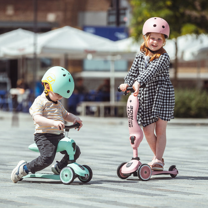 Scoot & Ride 2-in-1 Ride-On & Stand Kids Scooter, Ages 1-5, Rose (Open Box)