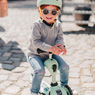 Scoot & Ride 2-in-1 Ride-On & Stand Kids Scooter, Ages 1-5, Highwaykick 1, Kiwi - VMInnovations