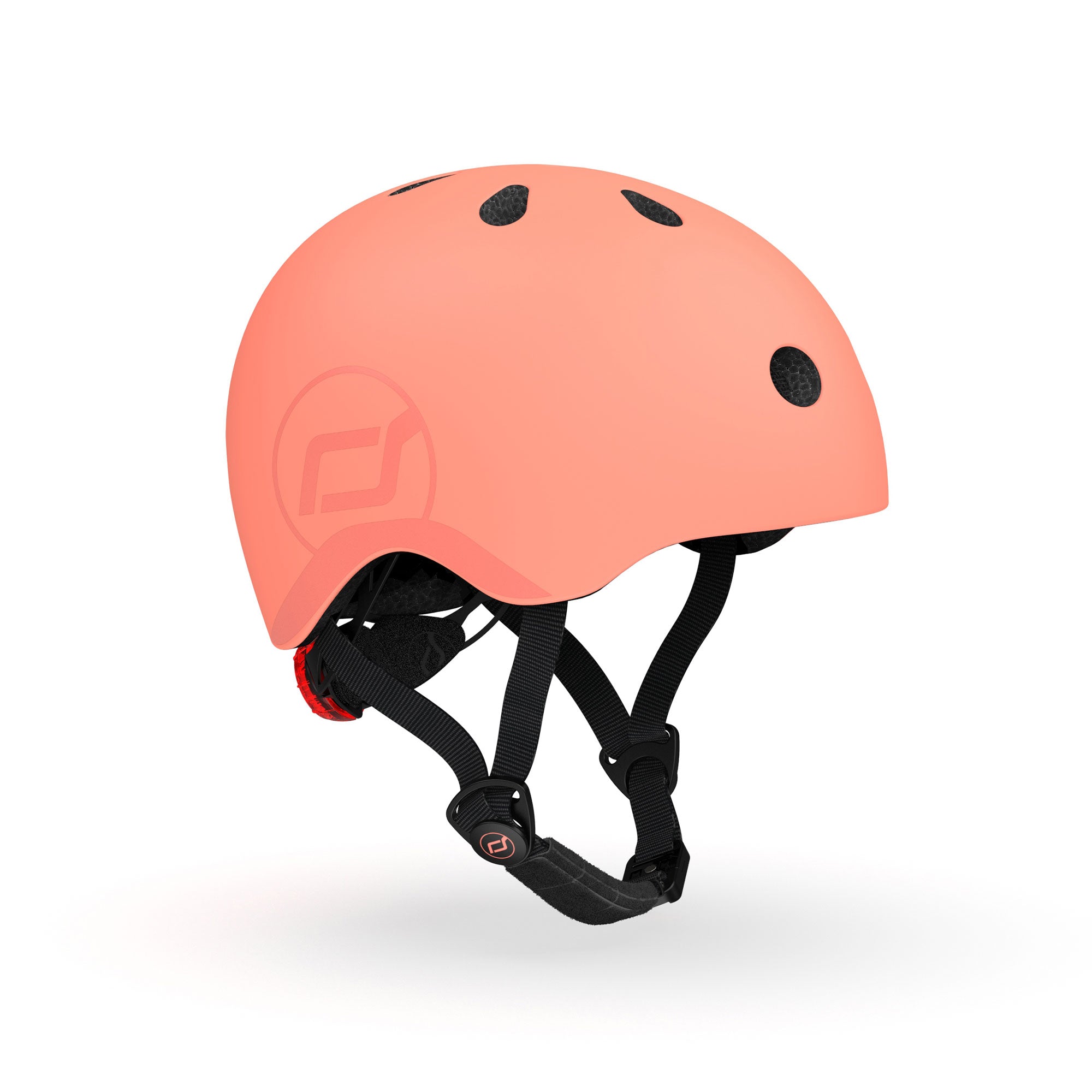 Scoot & Ride Toddler Kids Bike and Scooter Helmet with LED Light, S-M, Peach - VMInnovations