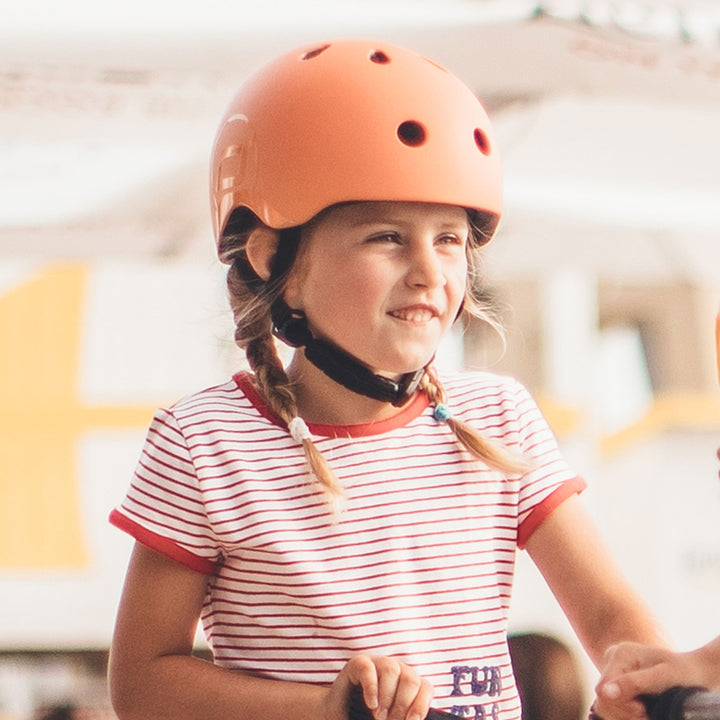 Scoot & Ride Toddler Kids Bike and Scooter Helmet with LED Light, S-M, Peach - VMInnovations