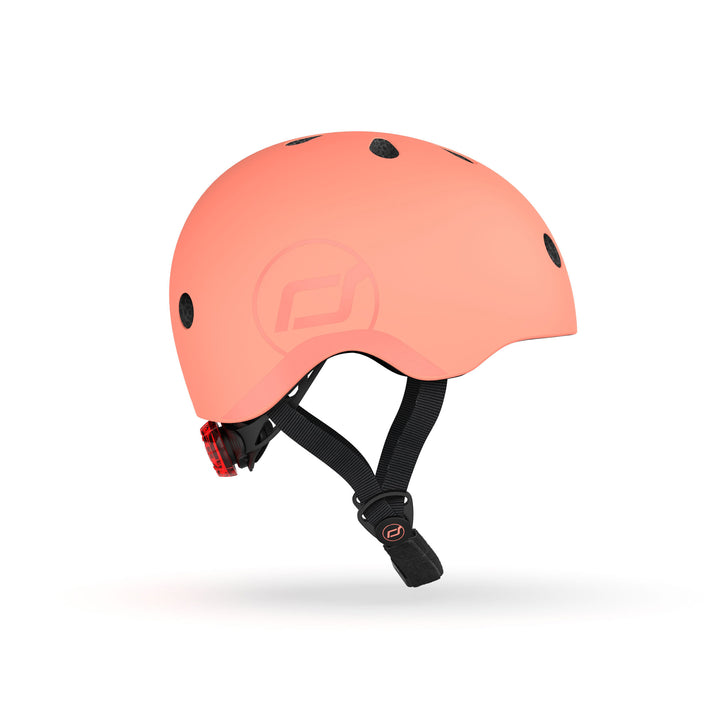 Scoot & Ride Toddler Kids Bike and Scooter Helmet with LED Light, S-M, Peach - VMInnovations