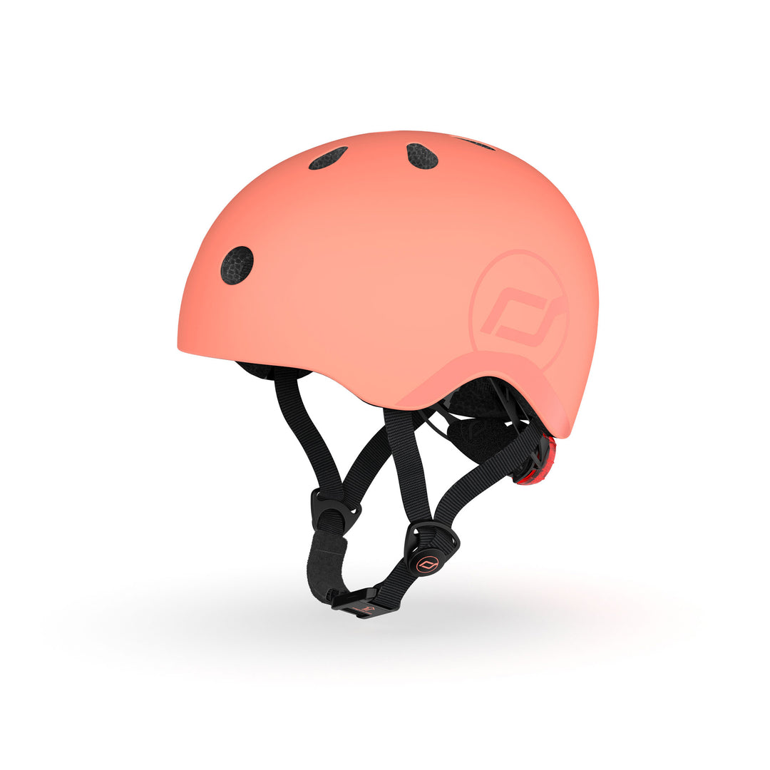 Scoot & Ride Toddler Kids Bike and Scooter Helmet with LED Light, S-M, Peach - VMInnovations