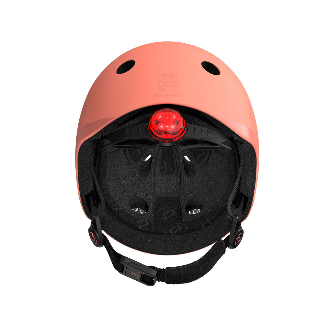 Scoot & Ride Toddler Kids Bike and Scooter Helmet with LED Light, S-M, Peach - VMInnovations