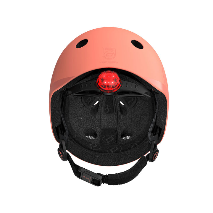 Scoot & Ride Toddler Kids Bike and Scooter Helmet with LED Light, S-M, Peach - VMInnovations