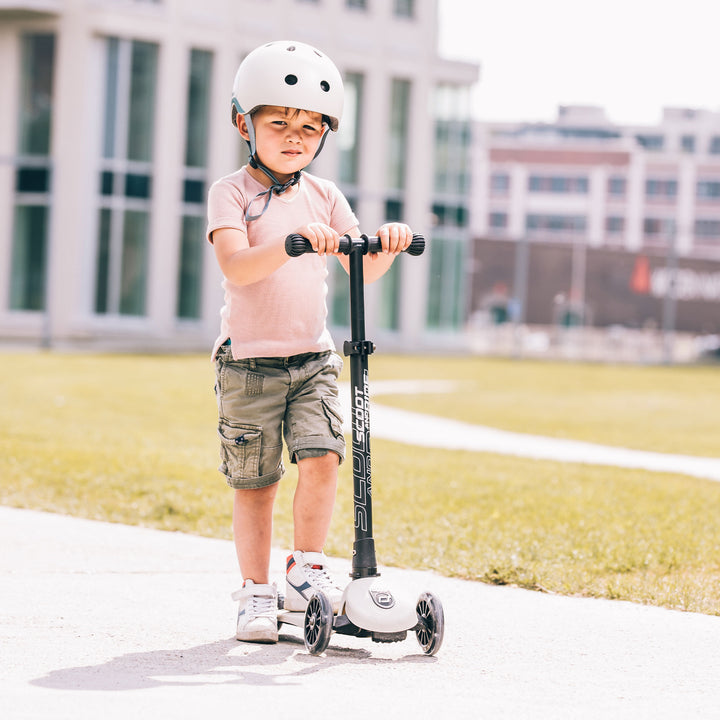 Scoot & Ride Stand-up Push Scooter for Children Ages 3-6, Highwaykick 3, Ash