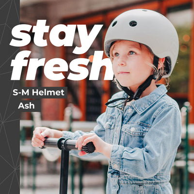 Scoot & Ride Toddler Kids Bike and Scooter Helmet with LED Light, S-M, Ash - VMInnovations