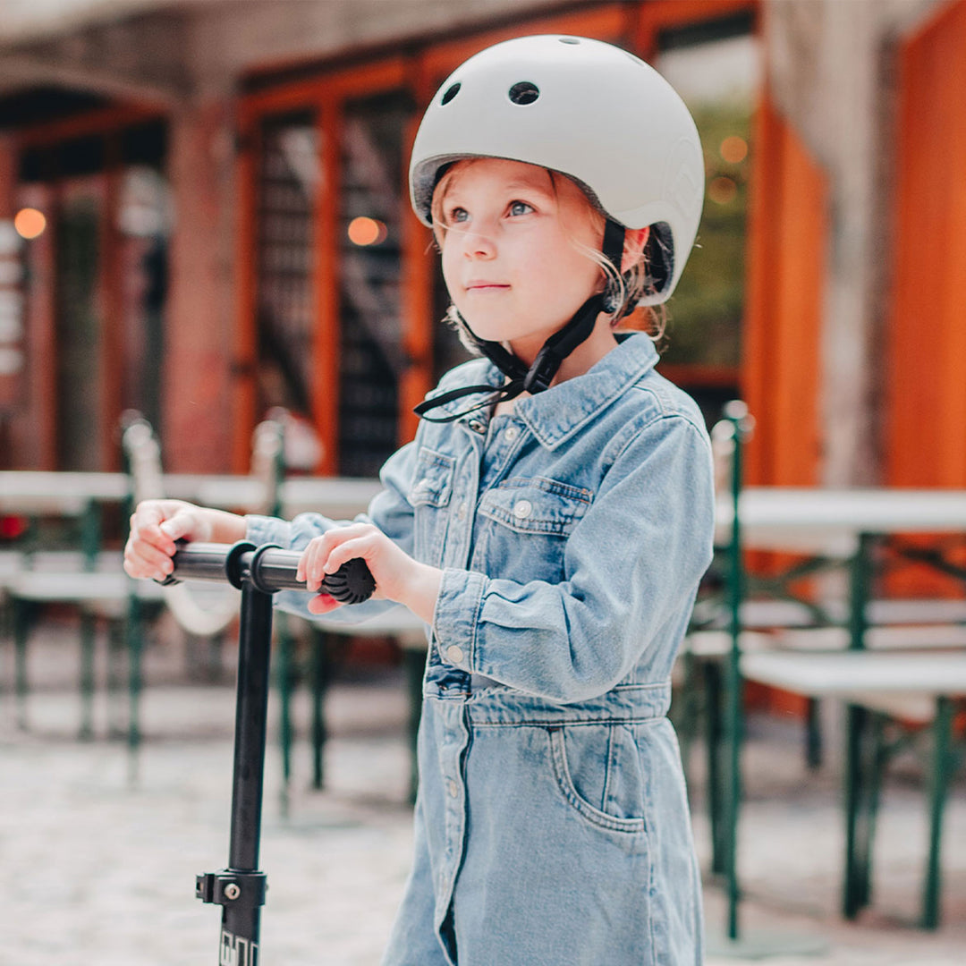 Scoot & Ride Toddler Kids Bike and Scooter Helmet with LED Light, S-M, Ash