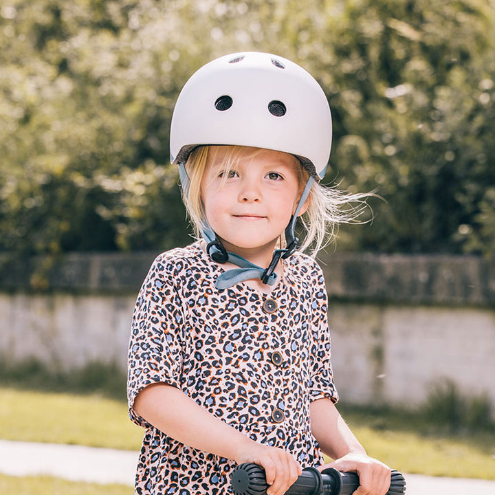 Scoot & Ride Toddler Kids Bike and Scooter Helmet with LED Light, S-M, Ash