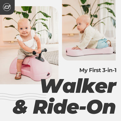 Scoot & Ride 3 in 1 Baby Walker, Ride On, & Scoot Board w/Storage, (Open Box) - VMInnovations