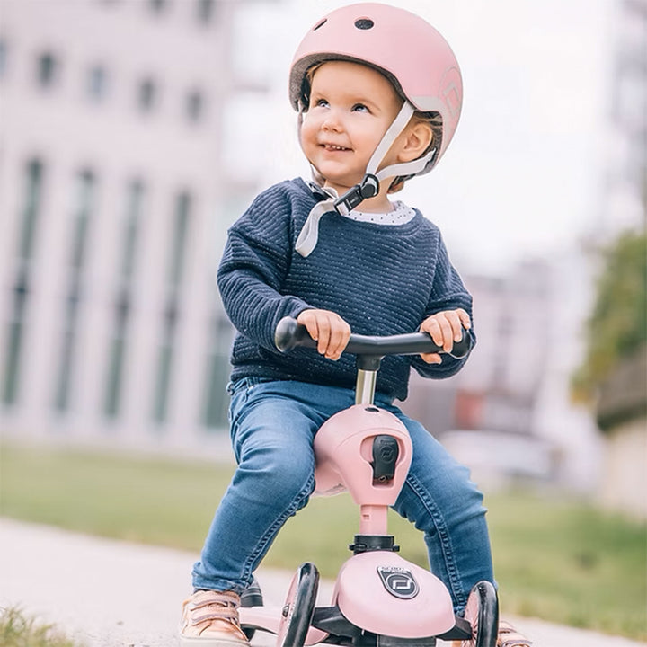 Scoot & Ride Toddler Kids Bike & Scooter Helmet with LED Light, S-M, Rose (Used)