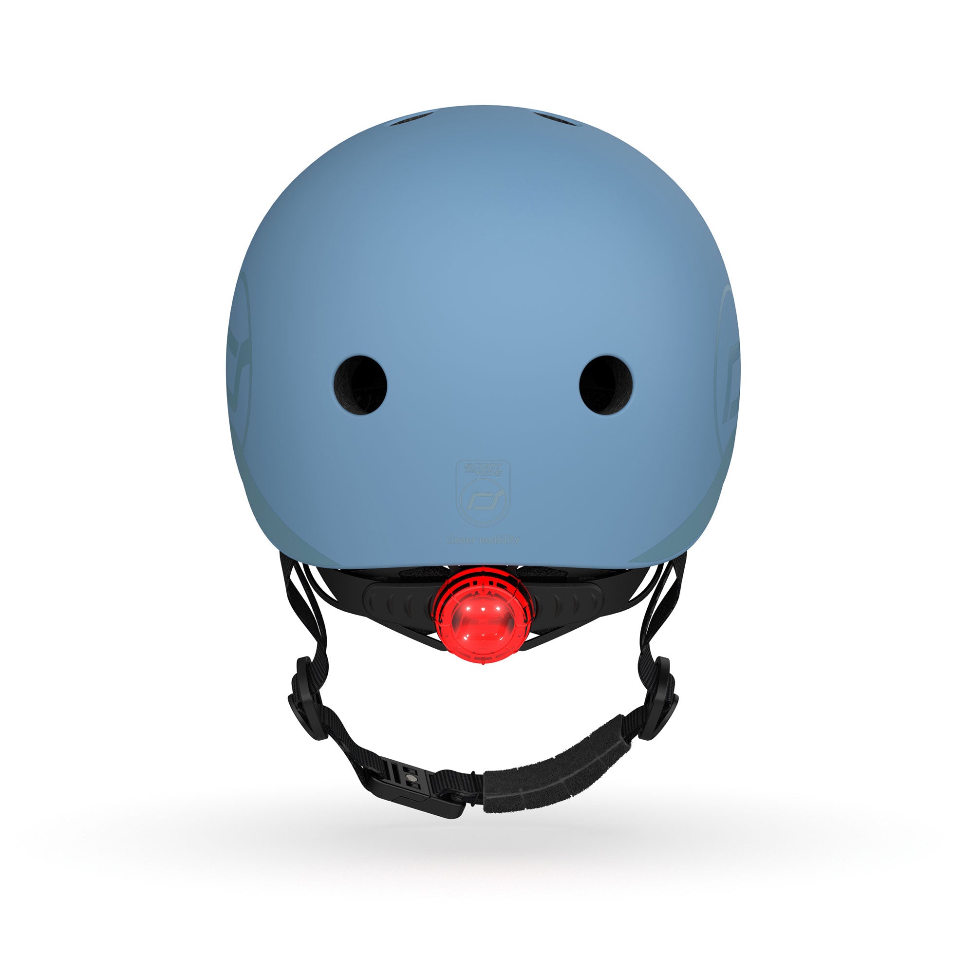 Scoot & Ride Kids Bike and Scooter Helmet with LED Light, S-M, Steel (Open Box) - VMInnovations