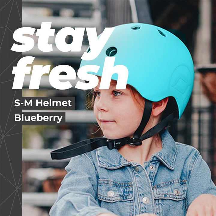Scoot & Ride Toddler Kids Bike and Scooter Helmet with LED Light, S-M, Blueberry - VMInnovations