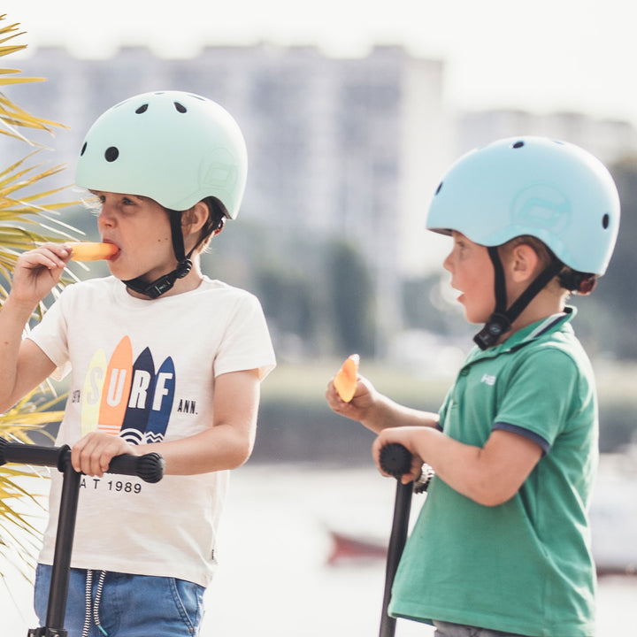 Scoot & Ride Toddler Kids Bike and Scooter Helmet with LED Light, S-M, Blueberry - VMInnovations