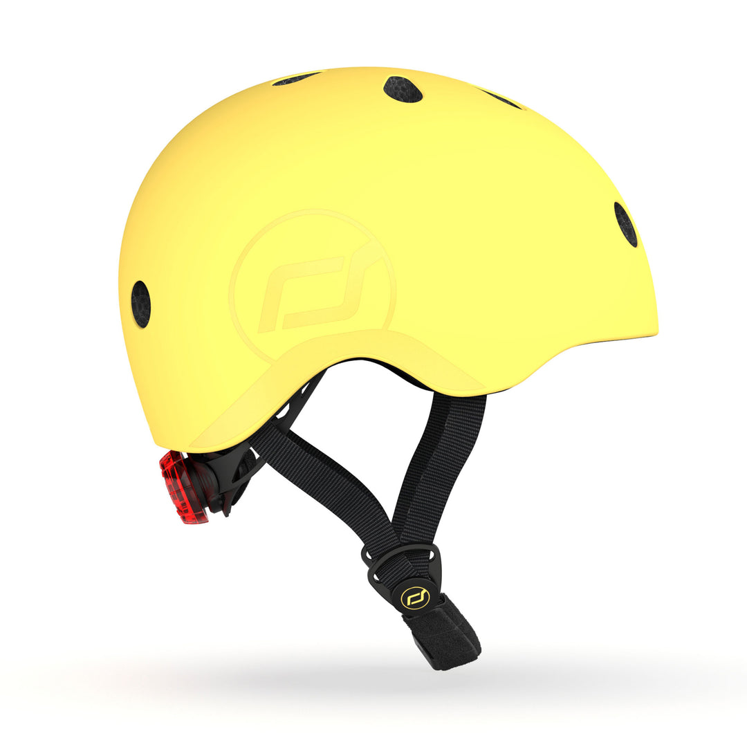 Scoot & Ride Toddler Kids Bike and Scooter Helmet with LED Light, S-M, Lemon - VMInnovations