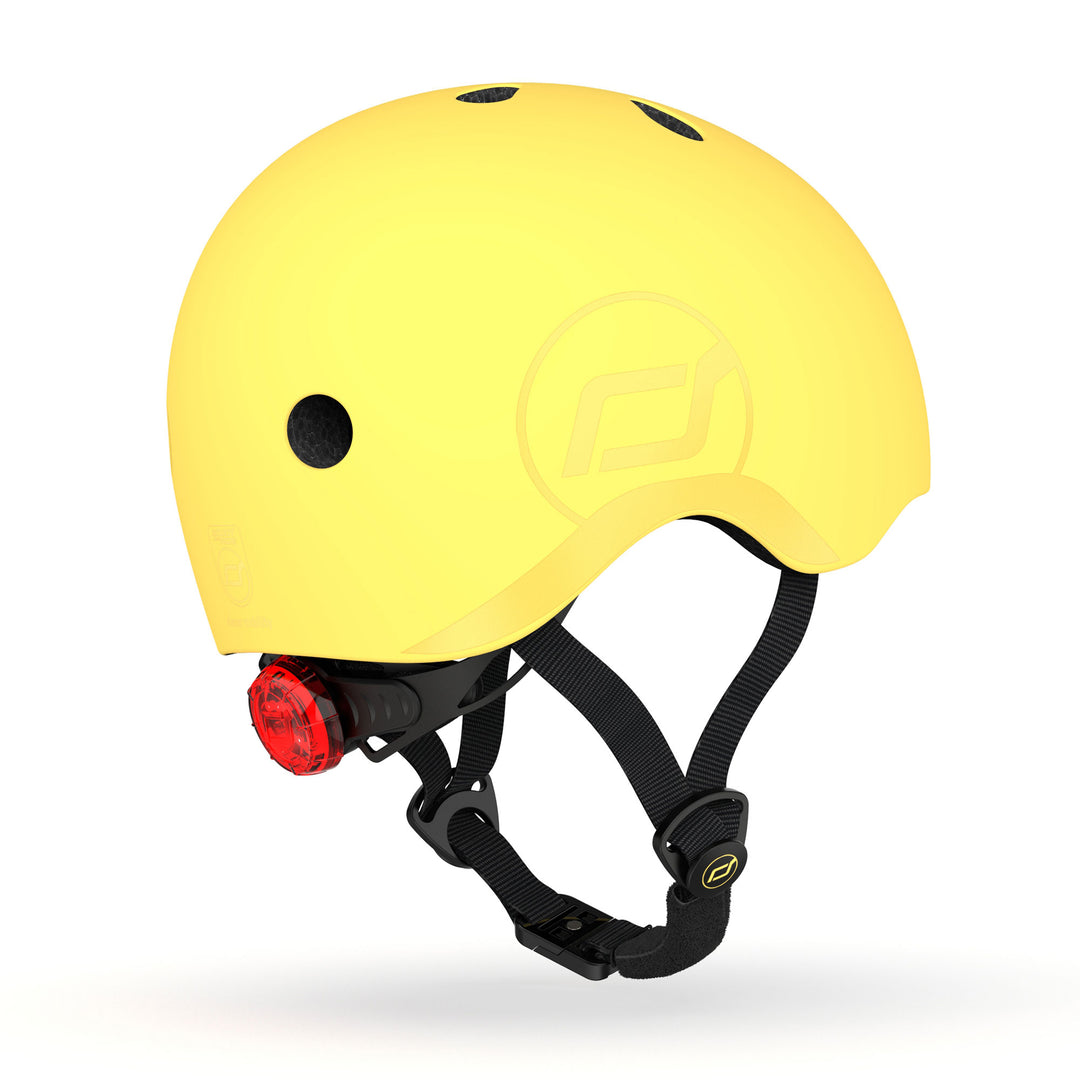 Scoot & Ride Toddler Kids Bike and Scooter Helmet with LED Light, S-M, Lemon - VMInnovations