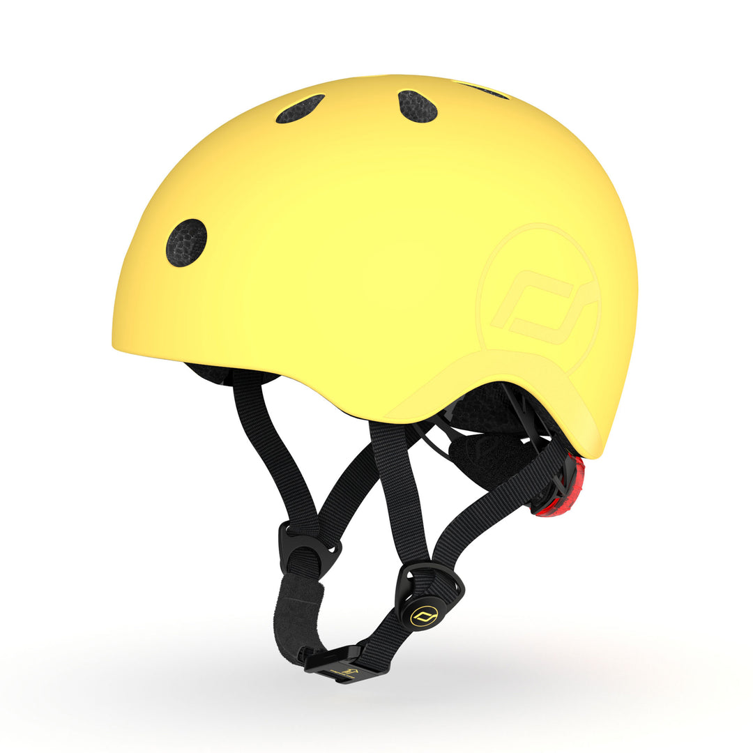 Scoot & Ride Toddler Kids Bike and Scooter Helmet with LED Light, S-M, Lemon - VMInnovations