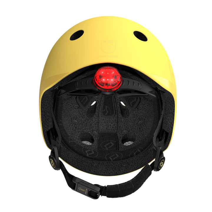Scoot & Ride Toddler Kids Bike and Scooter Helmet with LED Light, S-M, Lemon - VMInnovations